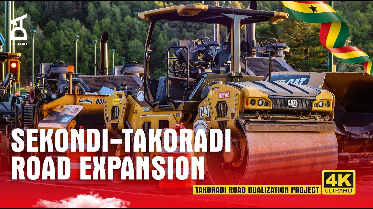 Road Construction in Ghana Africa | Takoradi Road Dualization Project