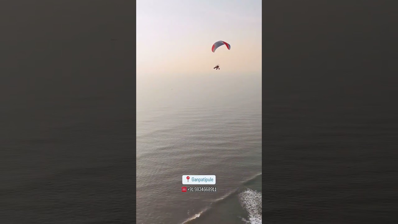 🚀 Fly High with Paramotor India at Malgund Beach, Ratnagiri! 🌊 #flyhigh  #ganpatipule #paramotoring