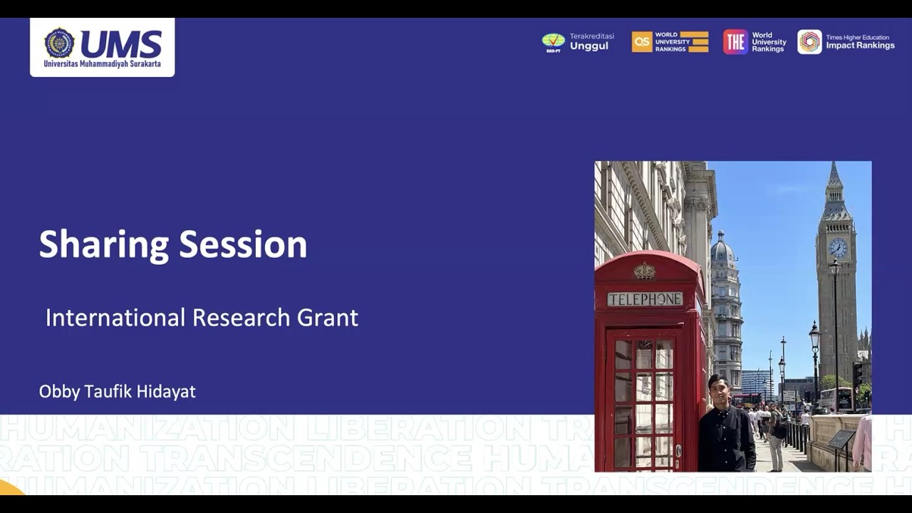 Sharing Session Pemerolehan International Research Grant
