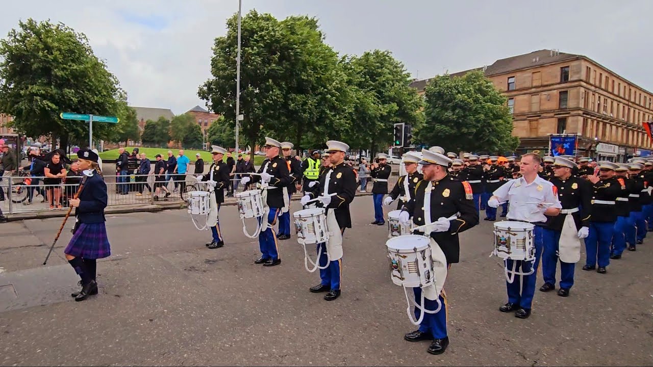 Mourne young defenders flute band at Glasgow Boyne celebrations 2023 (  I Vow To Thee My Country )