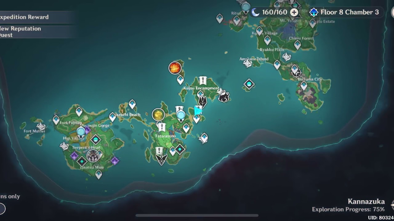 All of the Thunder Sakura locations in Inazuma, Genshin Impact ❤️