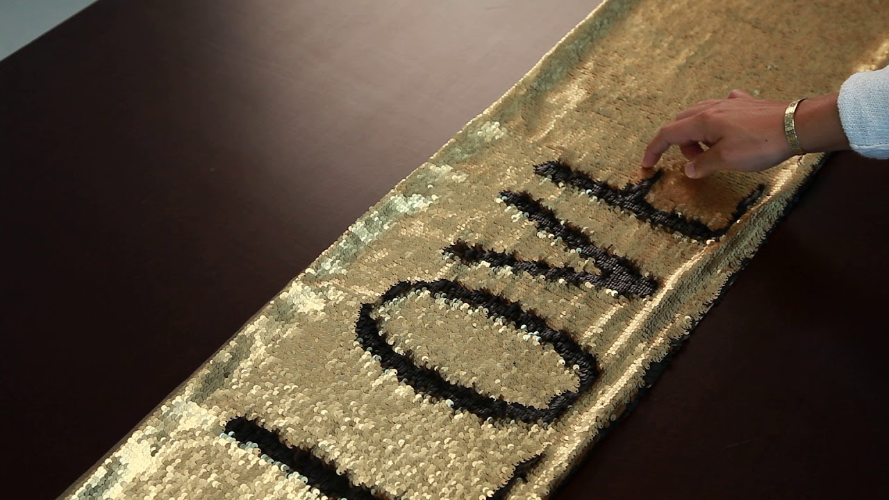 Tischl&auml;ufer &laquo;Magisch&raquo;, gold/schwarz Chemin de table &laquo;Magique&raquo;, or/noir - Vedia.ch