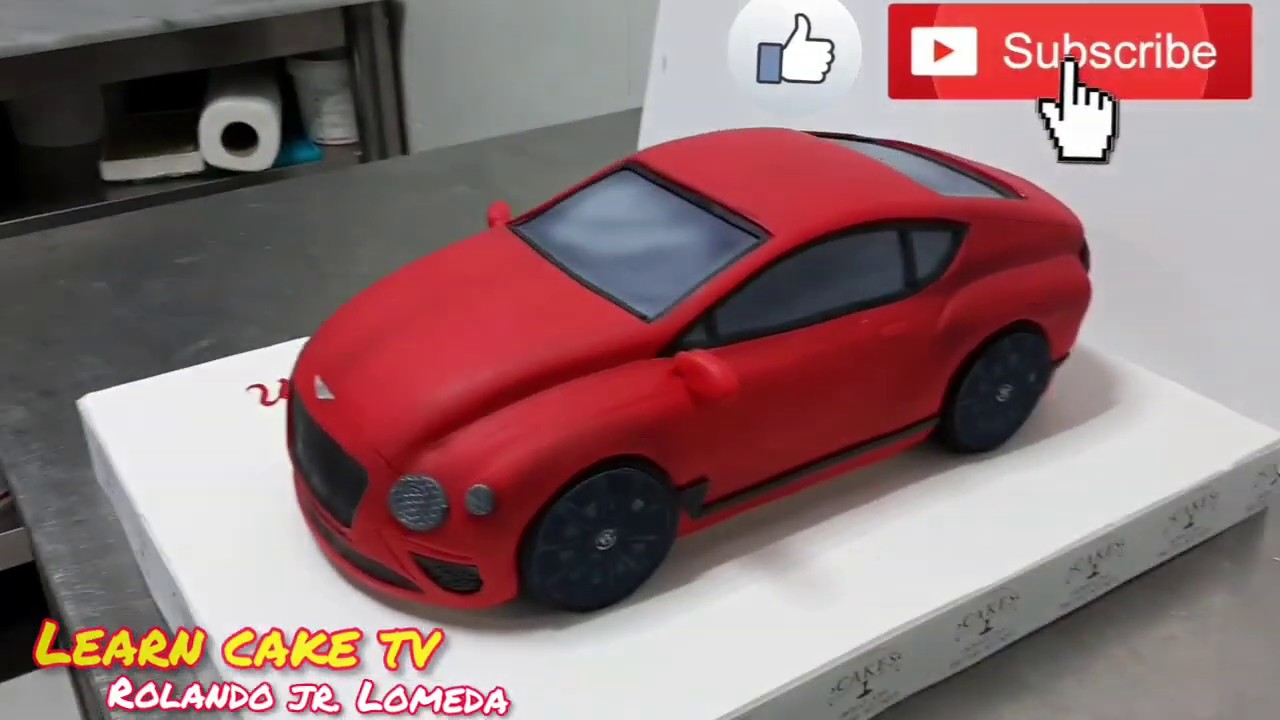 CAR CAKE CARVING BENTLEY CAR by LEaRN cake tv