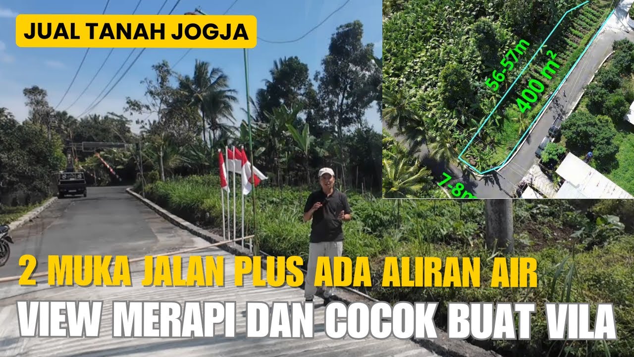 EPS 501 JUAL TANAH JOGJA VIEW GUNUNG MERAPI COCOK UNTUK VILLA DEKAT WISATA POPULER DI KALIURANG
