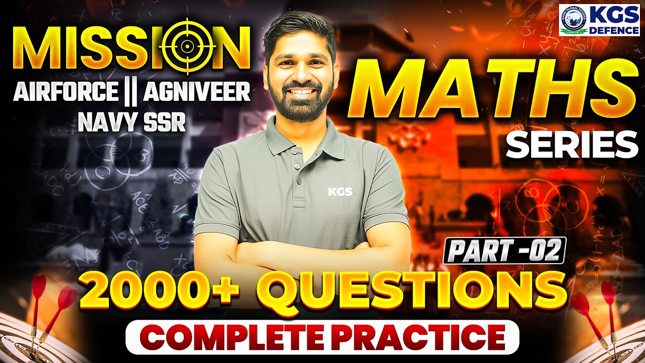 MISSION NDA Maths Series 01/2026 2000 + Questions Complete Practice By Prashant Sir | KGS Defence