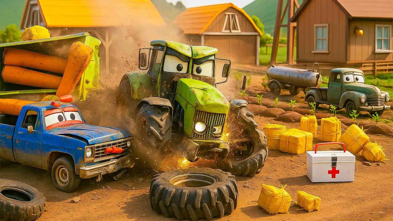 🚜 Let’s Explore the Farm! Trent, Milo and Pip Start Their Morning Jobs | Farm Vehicles 3D