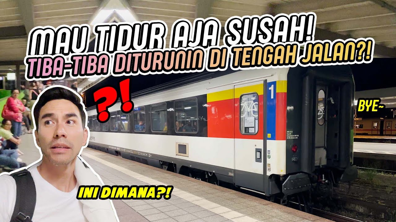 BALIK KE AMSTERDAM NAIK KERETA MALAM DARI SWISS!! KACA PECAH KENA LEMPAR BATU!!