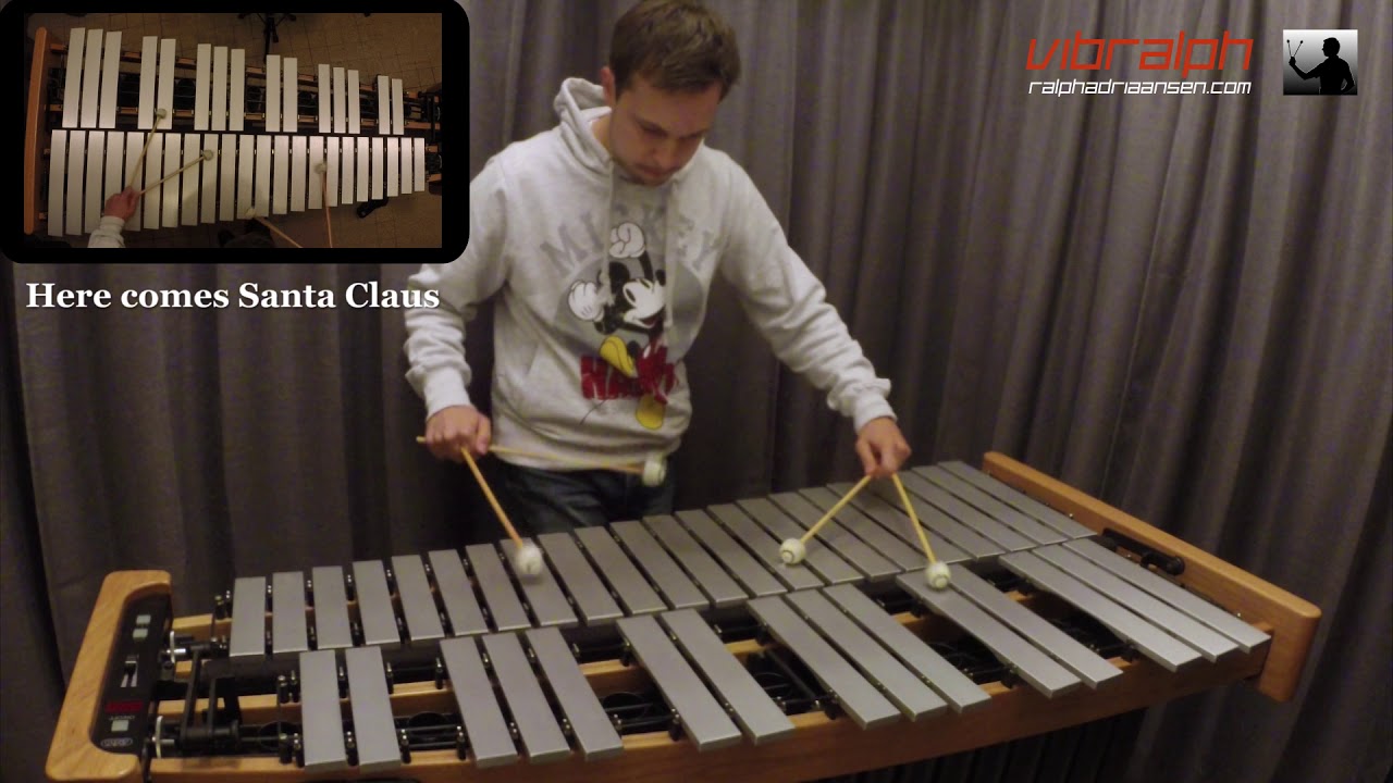 Here comes Santa Claus (Right down Santa Claus lane) / Christmas songs for vibraphone - Vibralph
