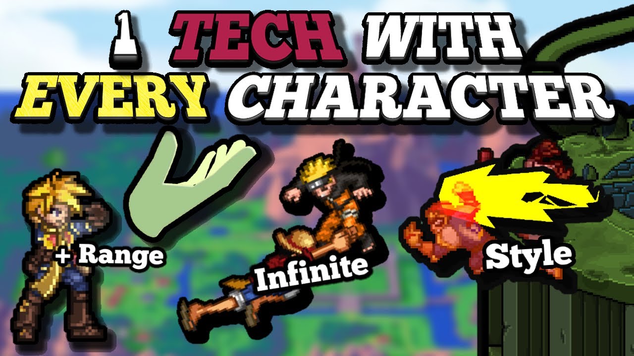1 ТЕХНОЛОГИЯ с КАЖДЫМ персонажем в Super Smash Flash 2