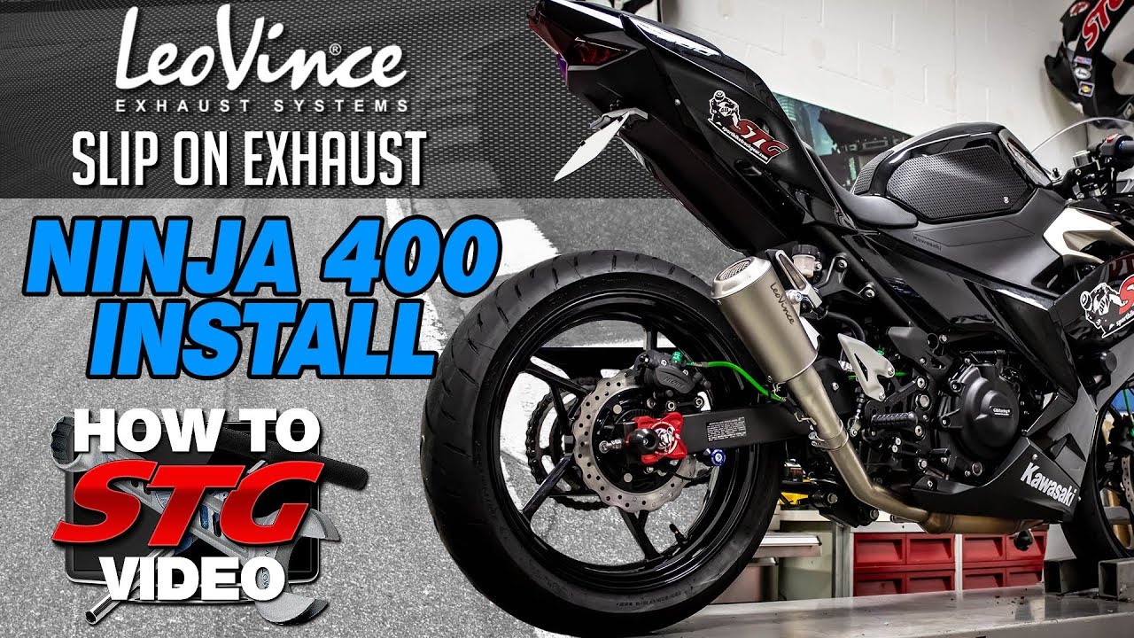 Leo Vince 2018-2023 Kawasaki Ninja 400 LV-10 Slip-On Exhaust Install | Sportbike Track Gear