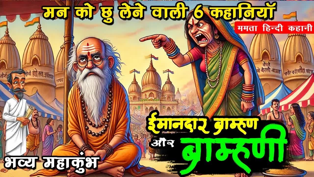 इमानदार ब्राम्हण और ब्रम्हाणी, IMANDAR BRAMHAN, AUR BRAMHANI, MAN KO CHU LENE WALI 6 KAHANIYA