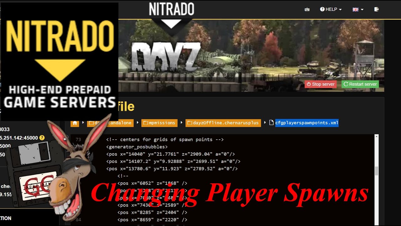 DayZ | How to change Player spawns on your #Nitrado #DayZ Server!!!