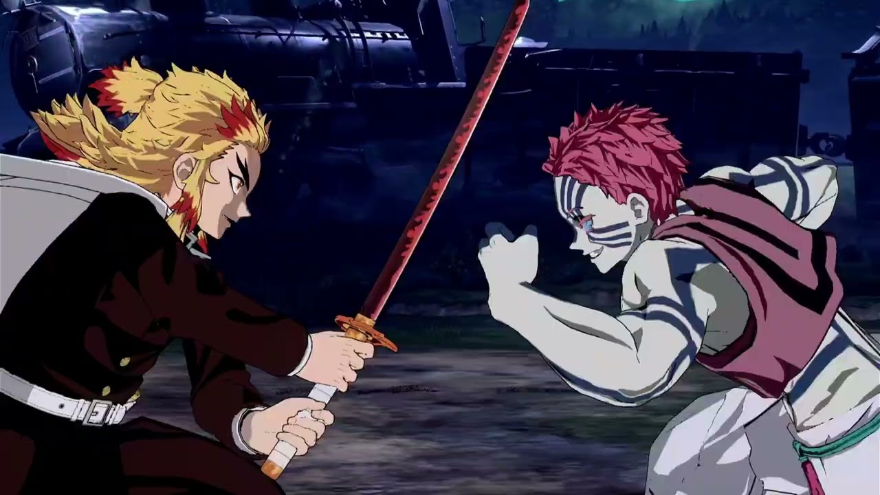 ¡Esto es lo que pasa cuando enfrentas a dos Hashira! Akaza vs Rengoku y Giyu