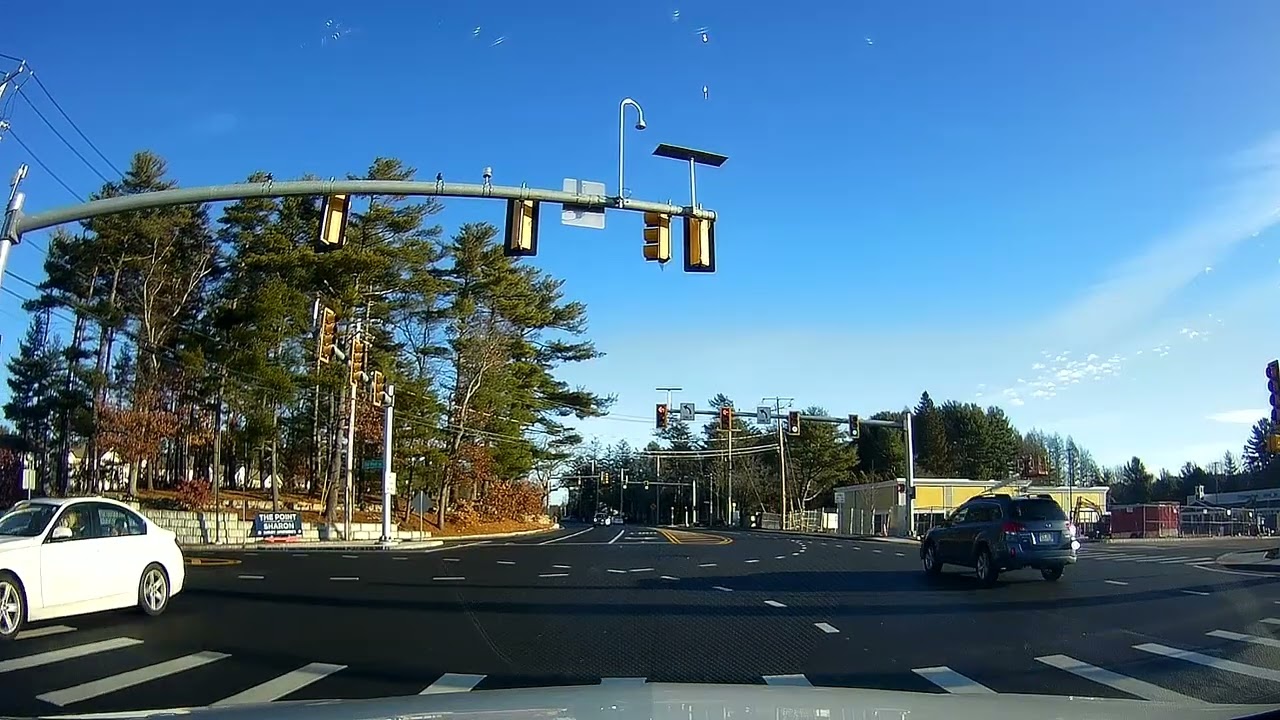 Driving to Costco in Sharon, Massachusetts