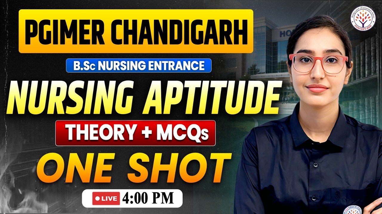 PGIMER BSc Nursing 2026 | Nursing Aptitude Class For PGIMER | Nursing Entrance Exam