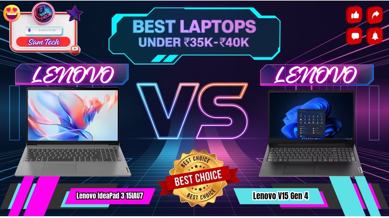 Lenovo IdeaPad 3 15IAU7 VS Lenovo V15 Gen 4  FULL COMPARISON|LENOVO|LAPTOP