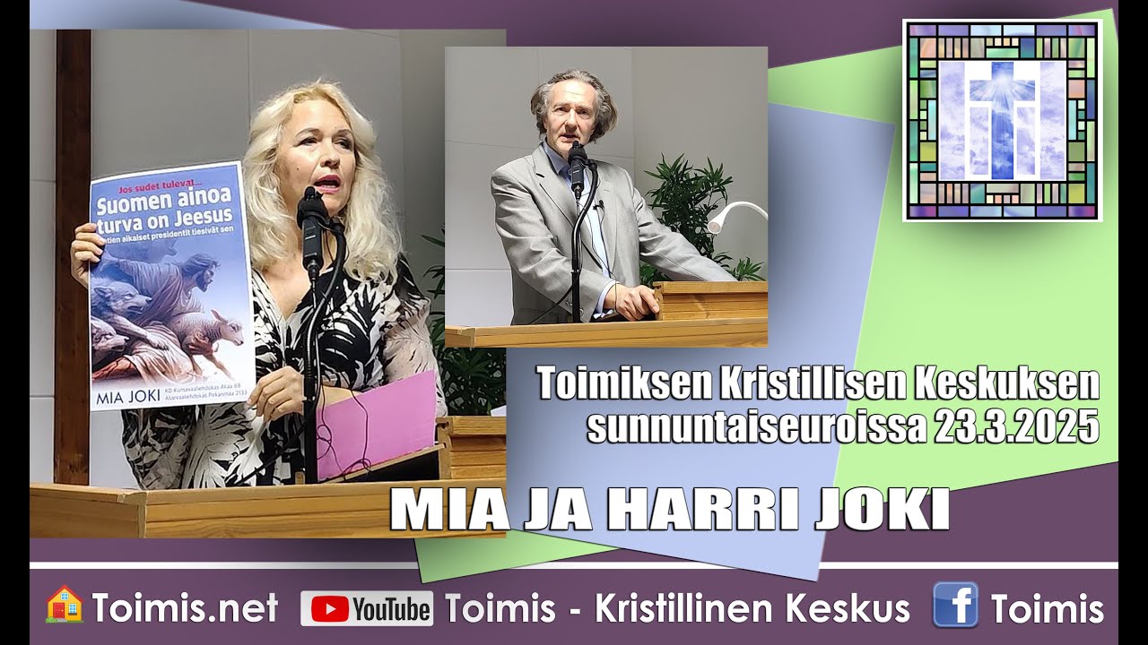 Mia&Harri Joki: Yhteiskuntaamme saastutetaan - mutta Jumala voi auttaa muutokseen! /Toimis 23.3.2025