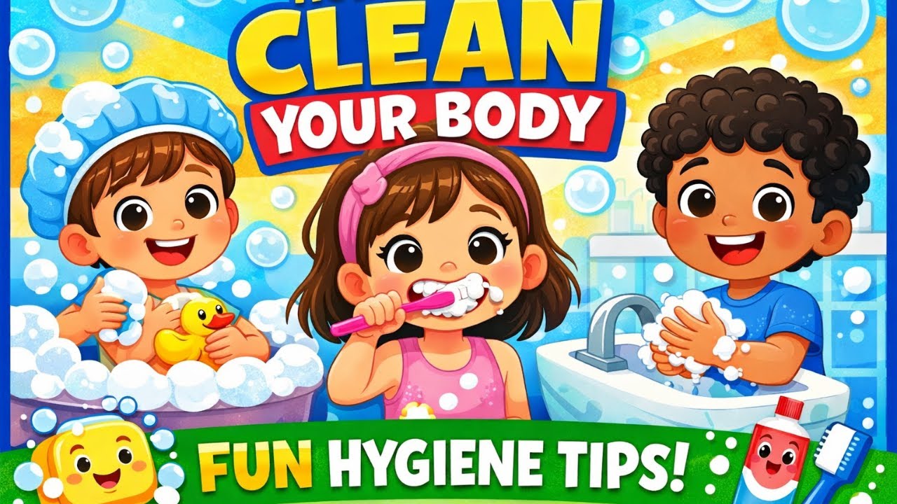 How to Clean Your Body as a Kid | Fun & Easy Hygiene Tips for Children