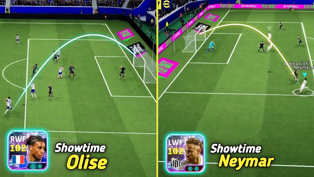Showtime 102 Olise Vs Showtime 102 Neymar Blitz Curler Challenge| Efootball 26 Mobile