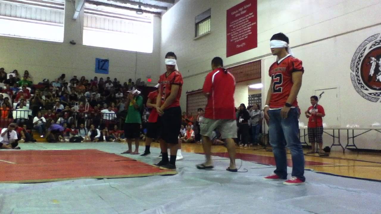 Cheerleaders Kiss the Football Players