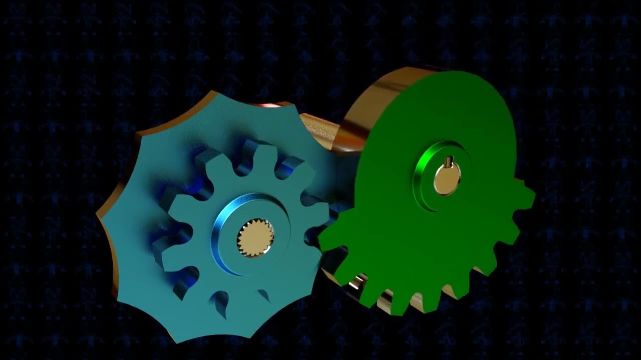 20  Indexing Mechanism Mutilated Gears 3D Model