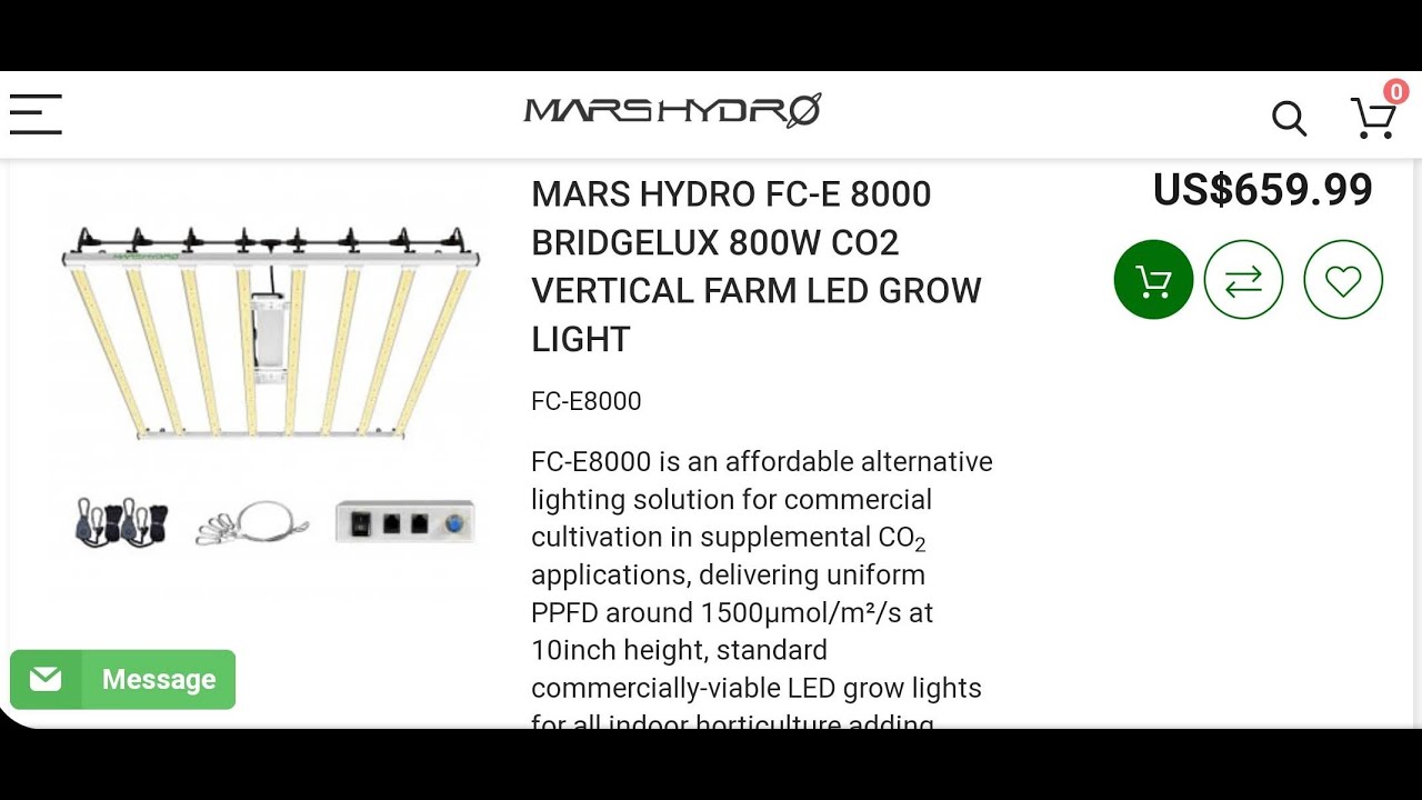 Mars Hydro FC-E 8000  FC 8000 unboxing and review LED Full spectrum indoor grow light Samsung diodes