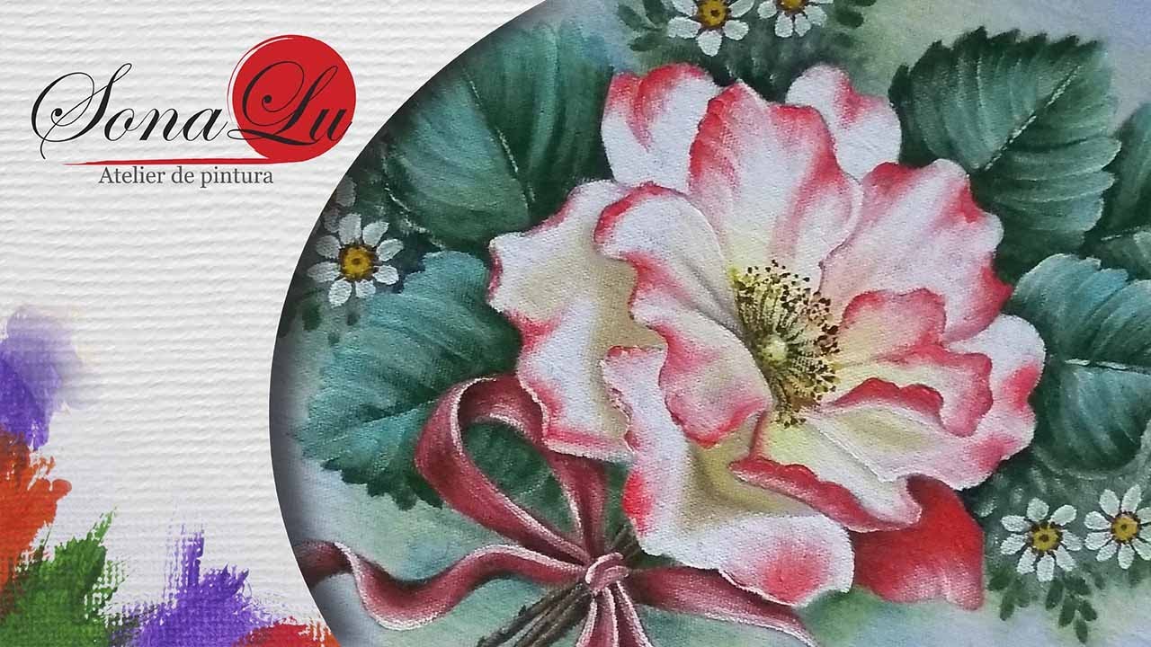 Aula 420 - Rosa Silvestre com Laço (Semaninha - Domingo)