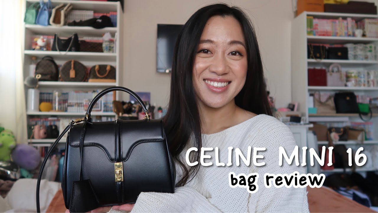 CELINE MINI 16 BAG REVIEW | Blackpink Lisa's Go-To Mini Bag 🖤