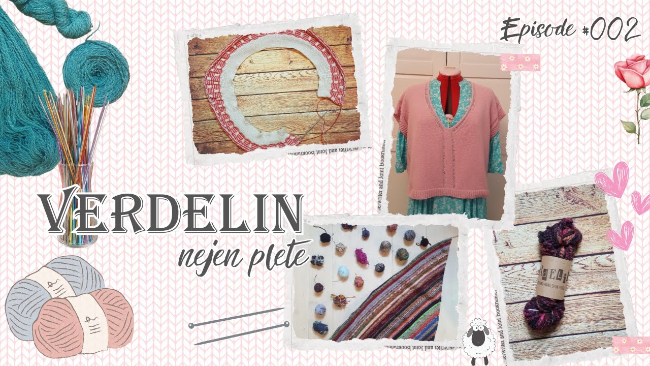 Verdelin nejen plete #002 - Outline tee, tkaná šála, DRK every day socks, předení, šití, Hey Sailor!