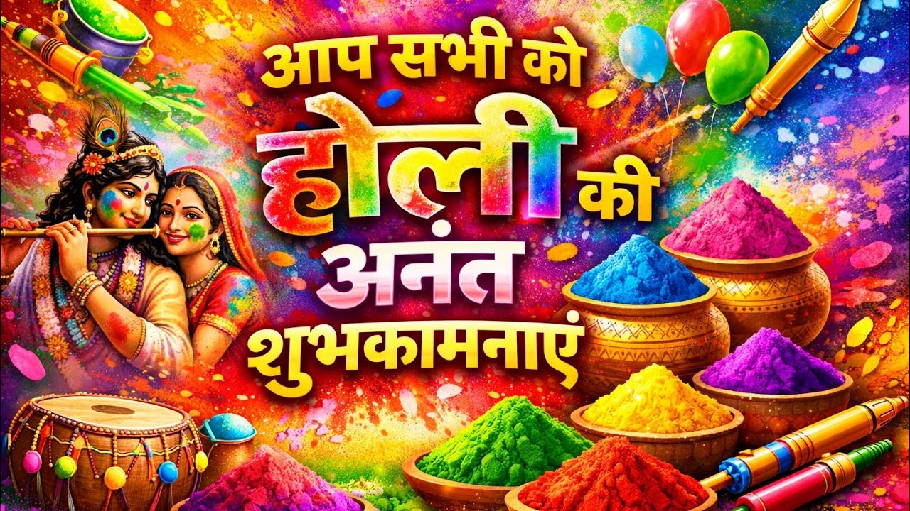 🌈 रंगों में रंगी भक्ति | आप सभी को होली की अनंत शुभकामनाएं