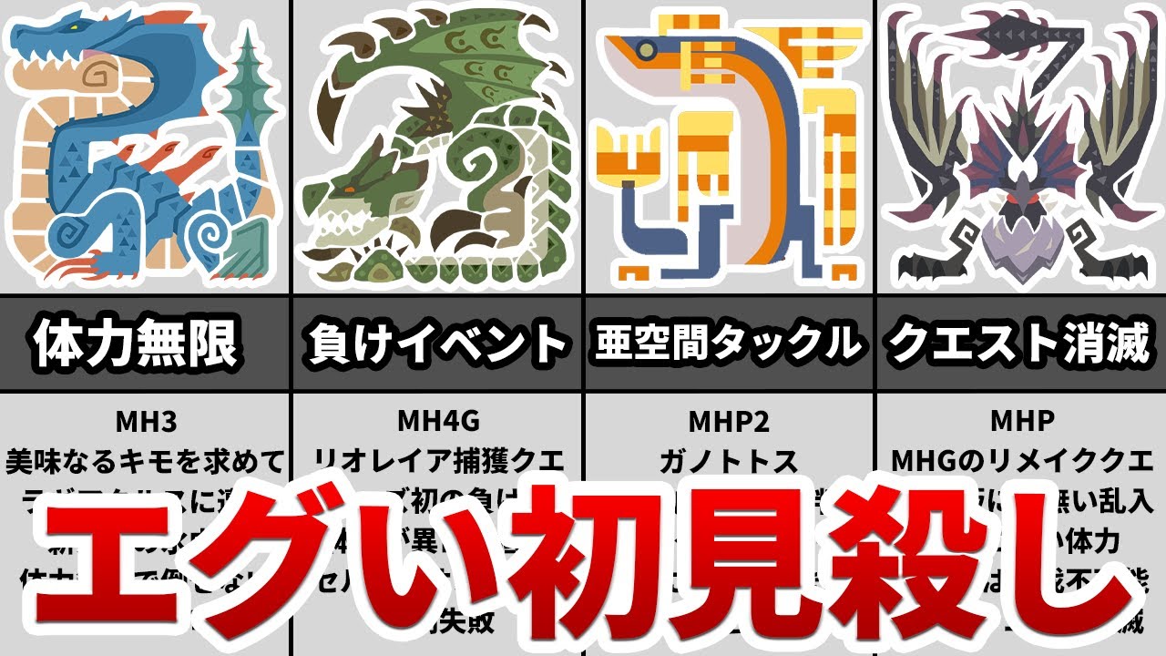 モンハン史上最も理不尽な初見殺し TOP10