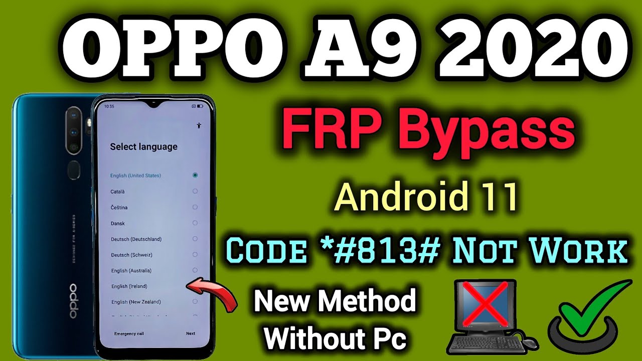 OPPO A9 2020 CPH1937 || FRP Bypass || Android 11 || Google Account Unlock || Without Pc || 2025.