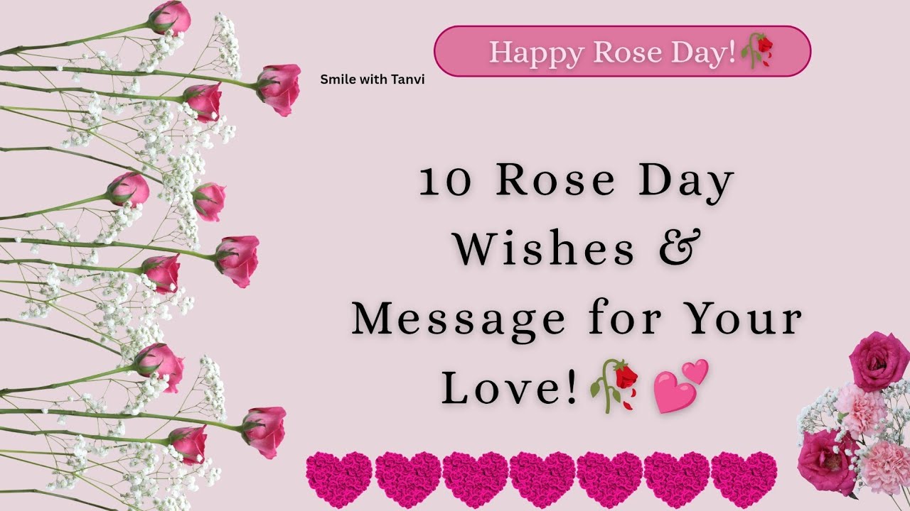 10 rose day wishes for your love | rose day wishes message for love #roseday #happyrosedaywishes 