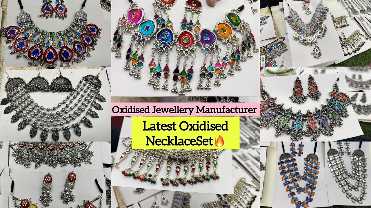 ₹ 50/-Oxidised Necklace | Oxidised Jewellery Wholesale Market in Delhi #oxidisedjewellery
