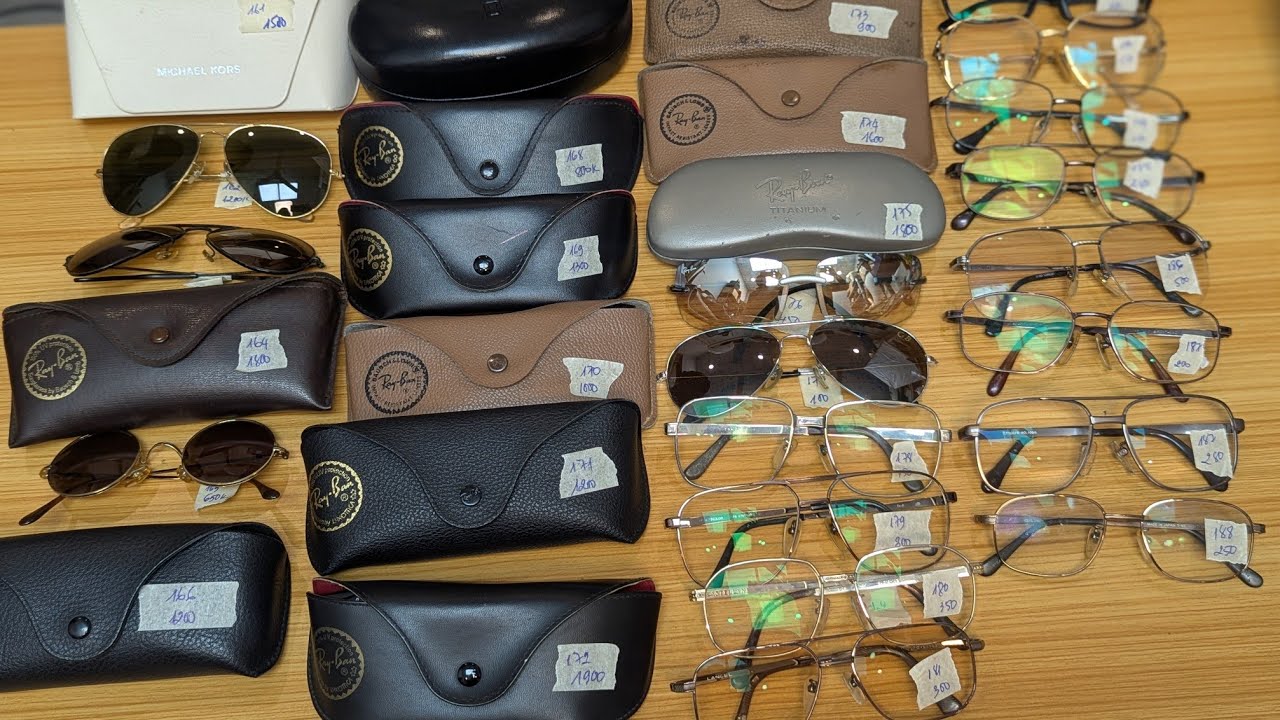 Mắt kính si nhật Sang 24 (11-3-26), kính mát rayban, gọng kính titan nhật nikon, lancel