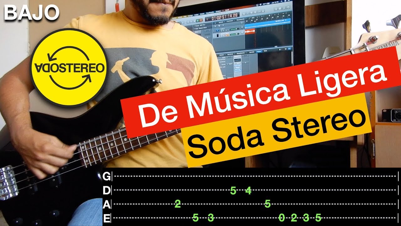 De Música Ligera - Soda Stereo // Video-Guía + Tabs (Bass Cover) || El Richi!