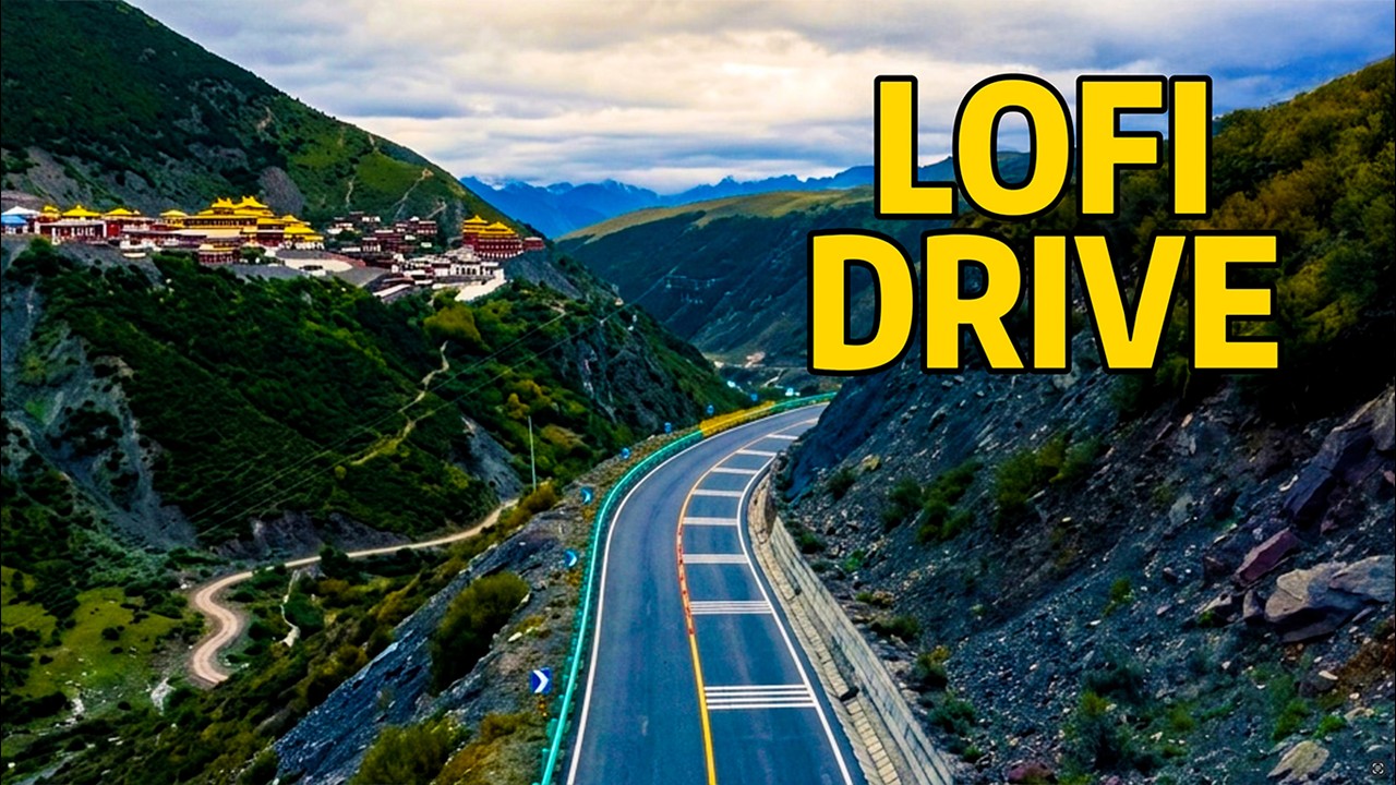 Car Travel Through China | Shangri-La Town--Daocheng County | Music Highway Drive in 4K