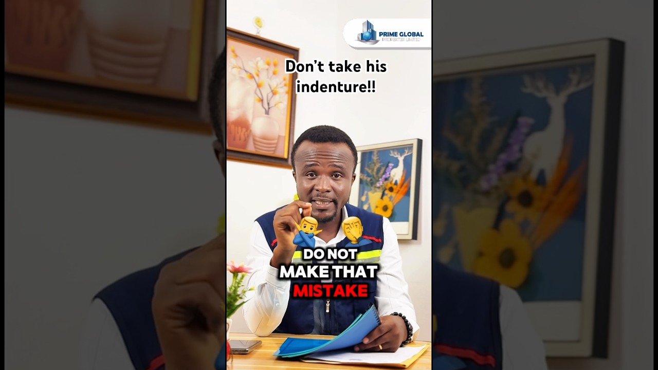 Do not take his indenture. #land #document #commission #ghana #lands #investing #landregistration