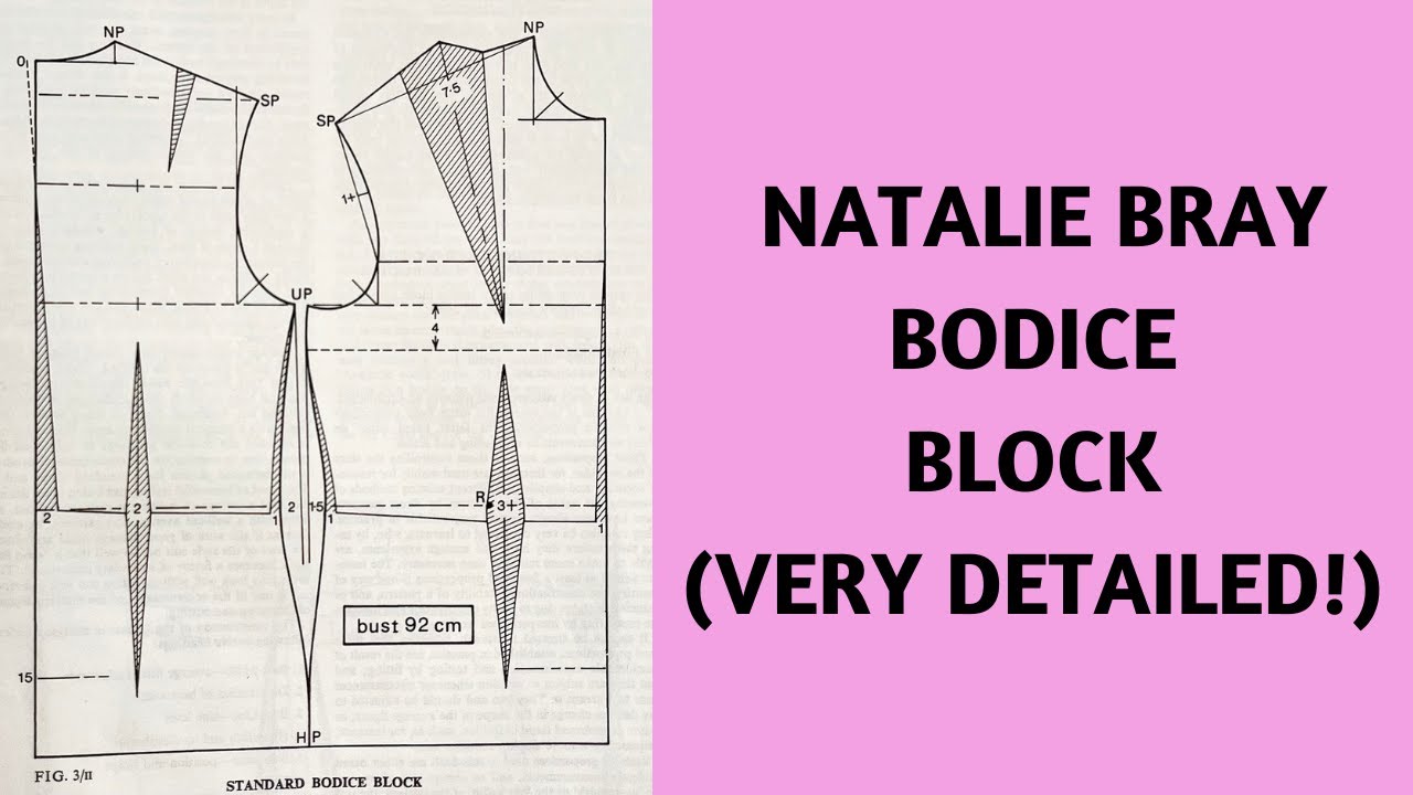 HOW TO DRAFT THE NATALIE BRAY BODICE BLOCK (VERY DETAILED!)