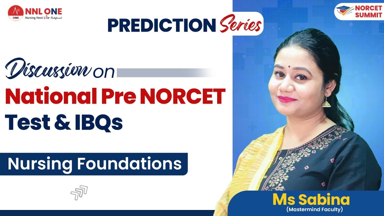 National Pre NORCET Test & IBQs Discussion in Prediction Series | Ms. Sabina I NNL ONE