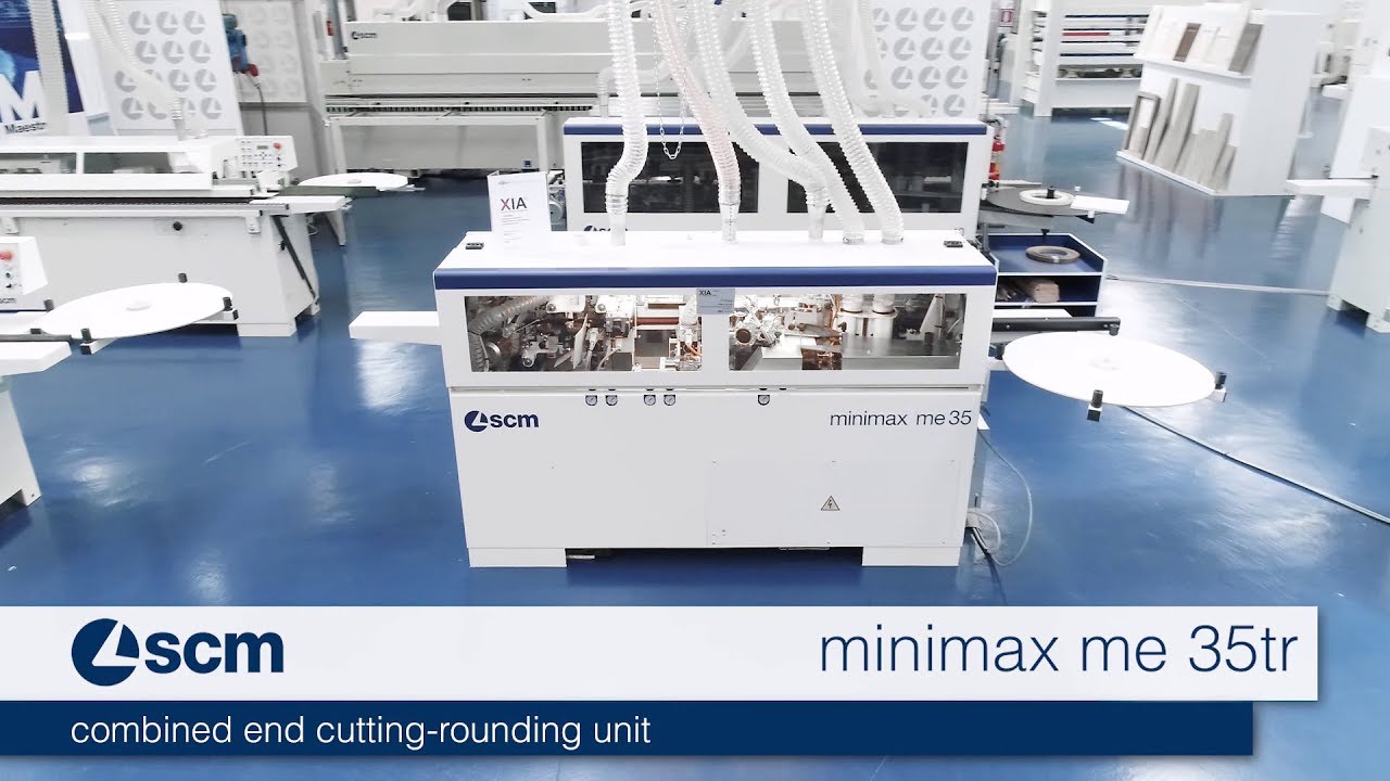 SCM minimax me 35tr - edgebander with combined end cutting rounding unit