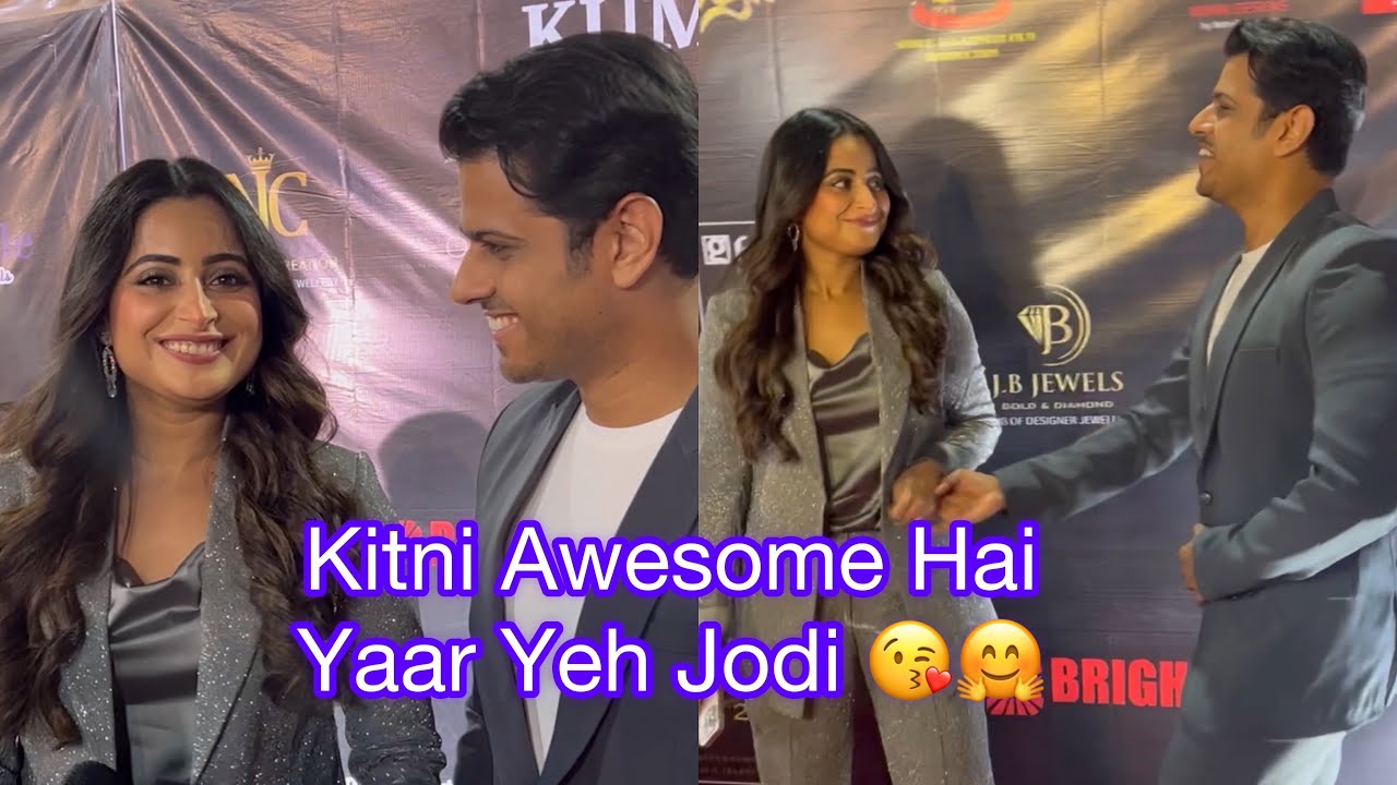 Aishwarya Sharma Ko Support karne poche hubby Neil Bhatt award function mein #neilwarya