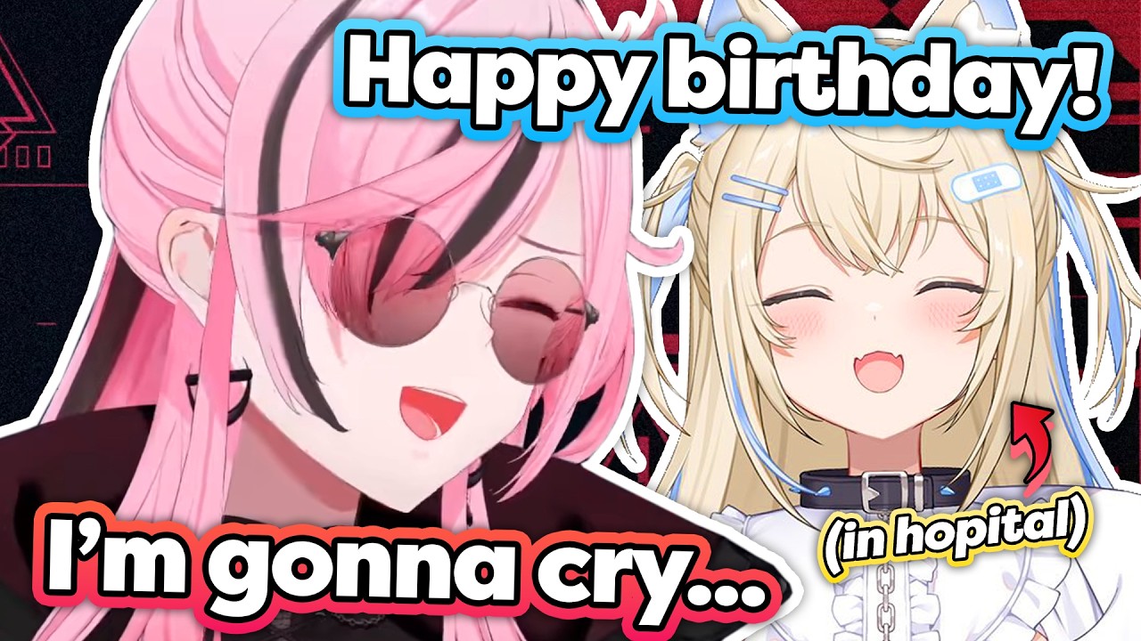Fuwawa called in to Calli's birthday stream from the hospital