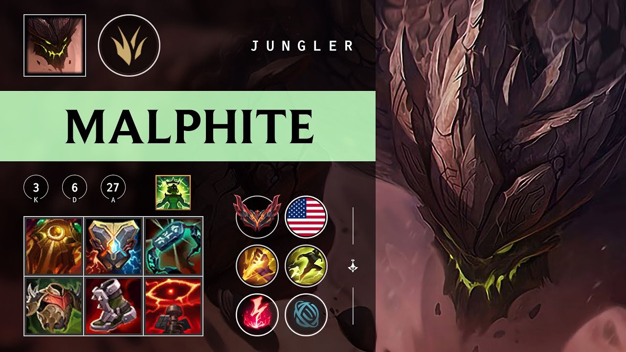 Malphite Jungle vs Zed - NA Grandmaster Patch 26.01