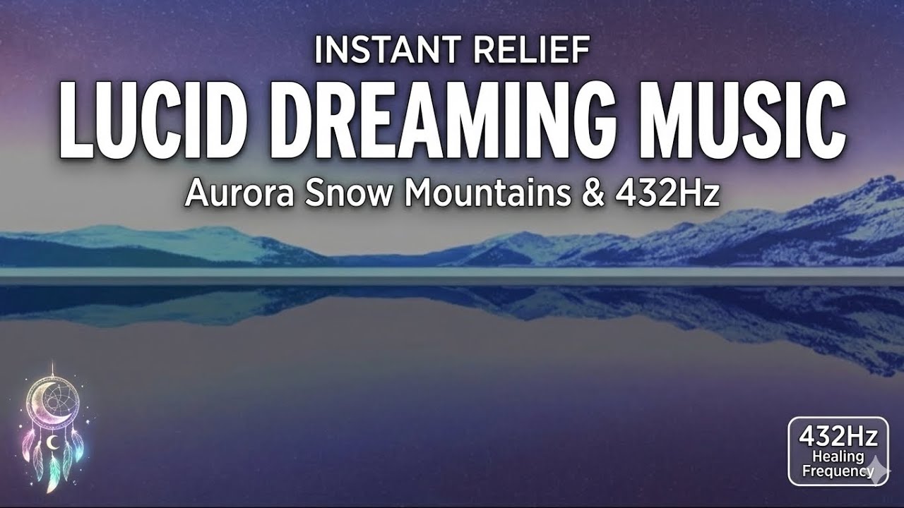 Instant Relief | Lucid Dreaming Music • Aurora Snow Mountains & 432Hz