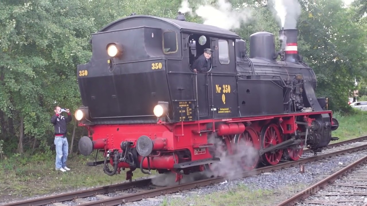 Die Dampflok Karoline Rangieren in Bergedorf Süd.