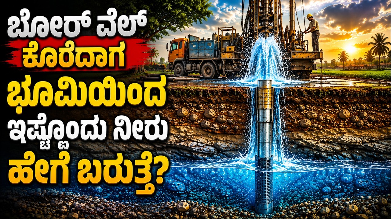 ಬೋರ್&zwnj;ವೆಲ್ ನೀರು ಎಲ್ಲಿಂದ ಬರುತ್ತೆ? ನಿಮಗೆ ಗೊತ್ತಿರದ ಸತ್ಯ Where Does Borewell Water Really Come From