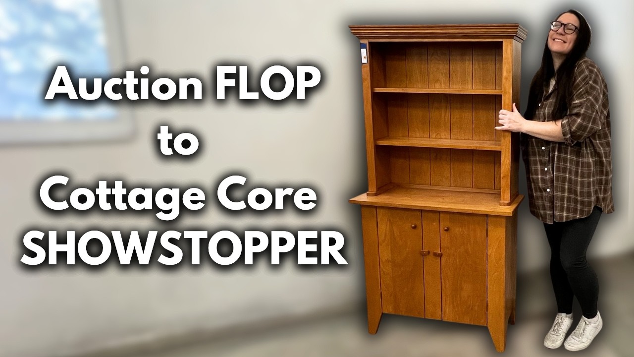 From Auction Flop to Cottage Core Showstopper | Step by Step DIY Farmhouse Furniture Makeover!