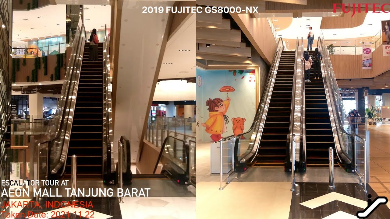 Escalator Tour at AEON Mall Tanjung Barat, Jakarta : Fujitec GS8000-NX Escalators