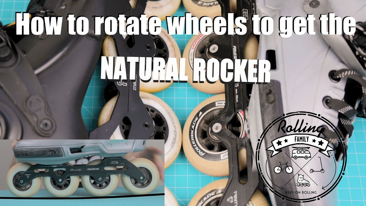How to rotate inline skate wheels to get natural rocker?